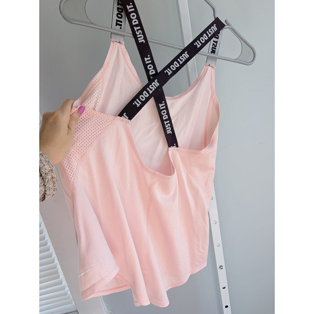 Nike Dri-Fit Blush Pink Just Do It Strappy Back Athletic Tank XS